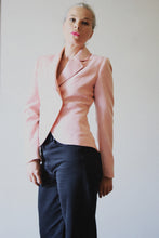Load image into Gallery viewer, Veste rose en laine et lurex customisée