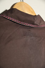 Charger l&#39;image dans la galerie, Chemise en soie maron vintage