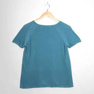 Top en maille turquoise
