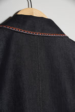 Cargar imagen en el visor de la galería, Veste en jean&#39;s argentée customisée