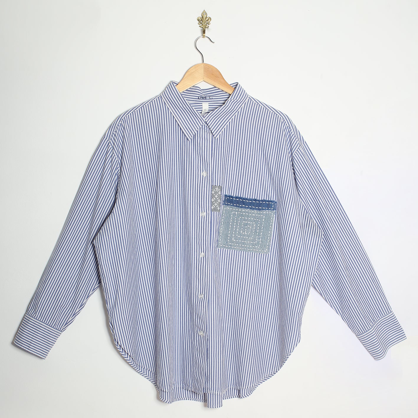Chemise à rayure Sashiko