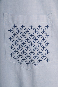 Chemise en coton Sashiko