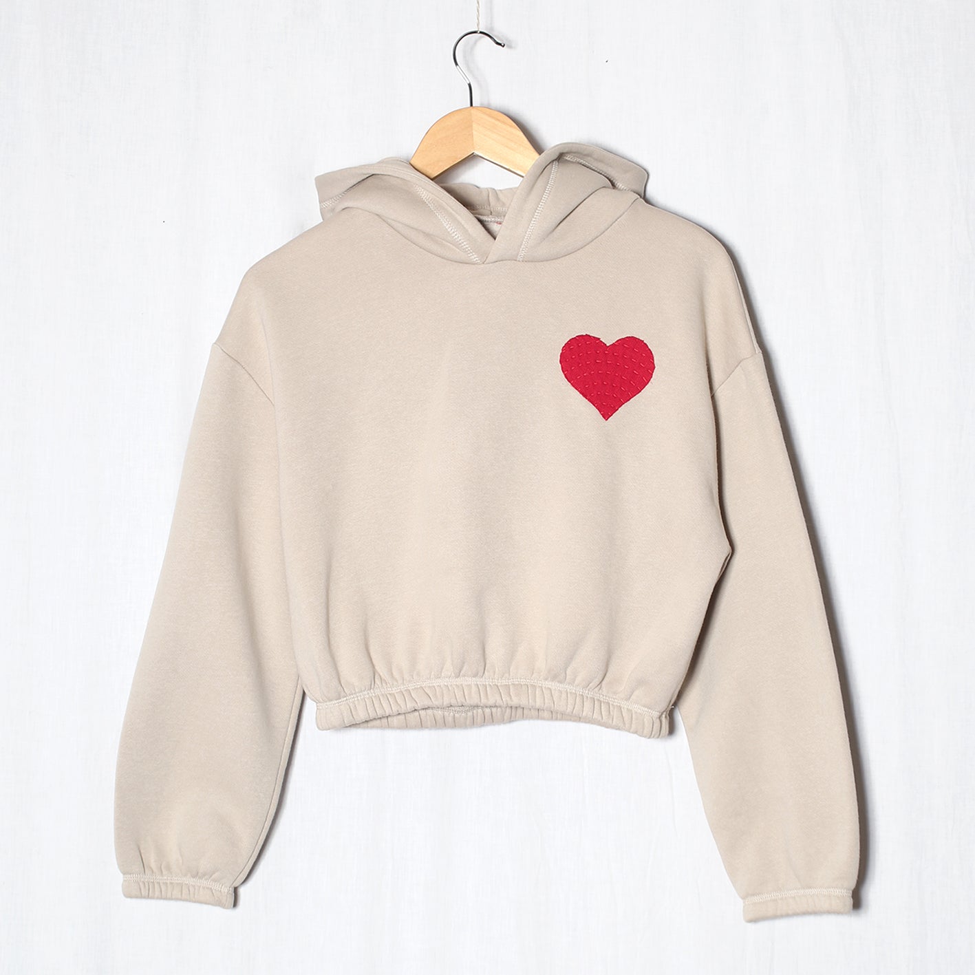 Crop Hoodie coeur