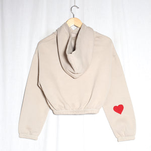 Crop Hoodie coeur