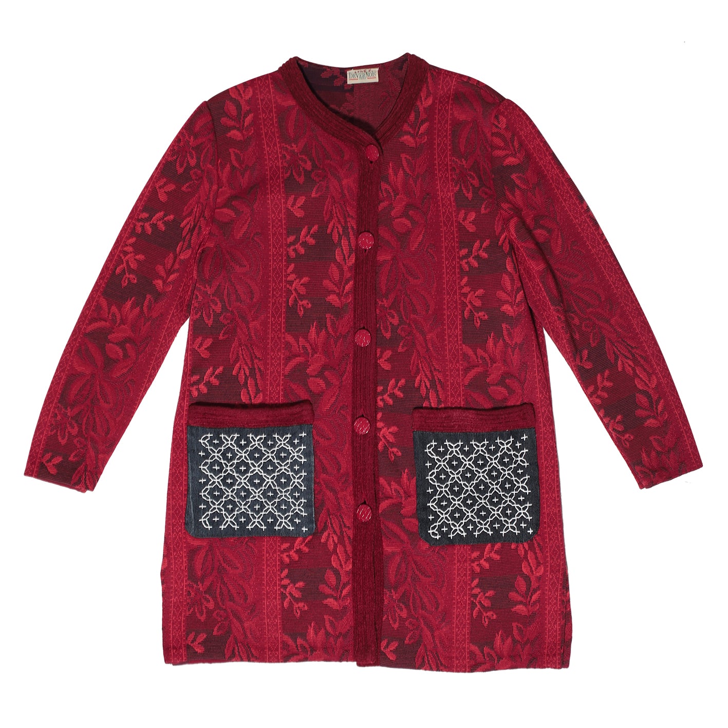 Manteau en laine vintage Sashiko