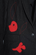 Charger l'image dans la galerie, Veste noire à rayure blanche