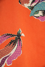 Charger l&#39;image dans la galerie, Veste en jeans orange fleurs boro