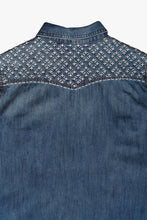 Load image into Gallery viewer, Chemise / robe en jean&#39;s Sashiko