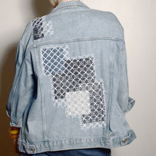Load image into Gallery viewer, Veste en jeans patchwork et Sashiko
