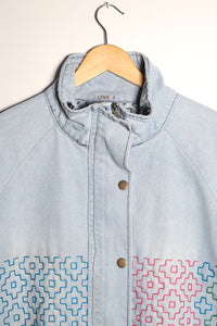 veste en jeans oversize Sashiko