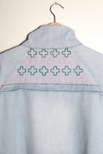 Cargar imagen en el visor de la galería, veste en jeans oversize Sashiko