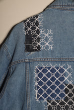 Cargar imagen en el visor de la galería, Veste en jeans patchwork et Sashiko
