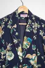 Cargar imagen en el visor de la galería, Veste vintage à fleurs et son col brodé