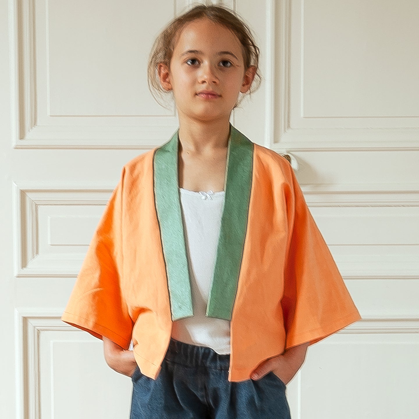 Kimono abricot for Kids