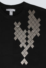 Charger l&#39;image dans la galerie, T-shirt noir Graphique bronze