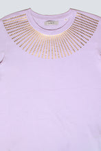 Load image into Gallery viewer, T-shirt plastron Lila / S/