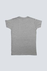 T-shirt gris graphique noir et blanc / S /