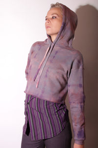crop hoodie multicolore / S /