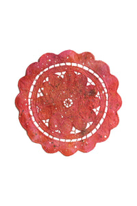 Napperon rond rose