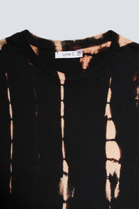 T-shirt-noir-batik beige