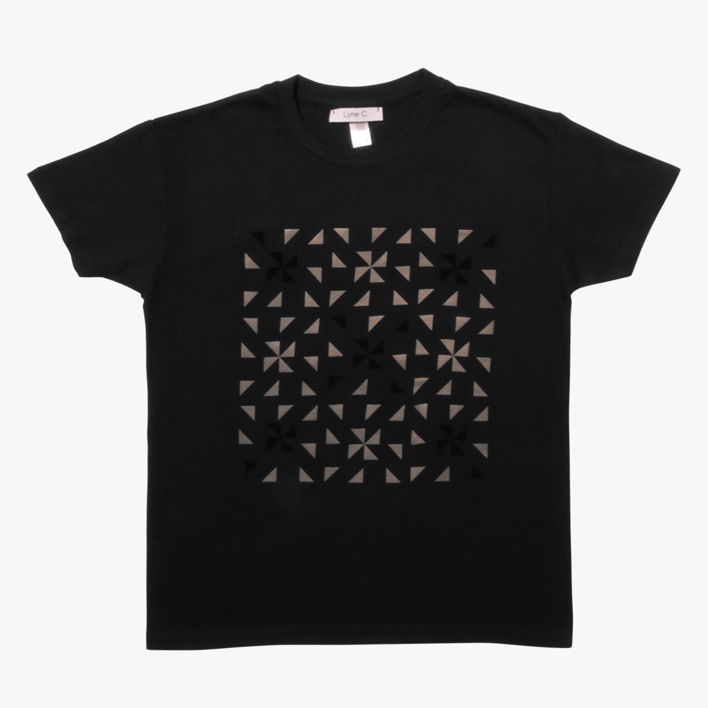 T-shirt noir graphique noir et bronze / S /
