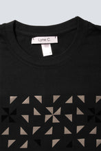 Cargar imagen en el visor de la galería, T-shirt noir graphique noir et bronze / S /