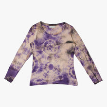 Cargar imagen en el visor de la galería, T-shirt manches longues batik violet / M/L /
