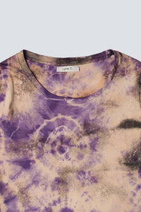 T-shirt manches longues batik violet / M/L /