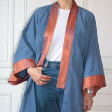 Load image into Gallery viewer, Kimono BLEU NUIT long