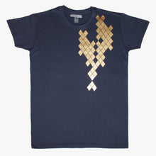 Load image into Gallery viewer, T-shirt denim graphique or brillant